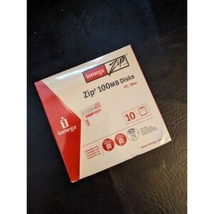 Iomega Zip Drive Disks 10 pack 100MB PC Mac Formatted NEW